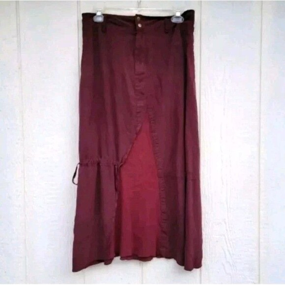 fibers barbara lesser silk blend maxi skirt modest skirt size 6. - Picture 2 of 5